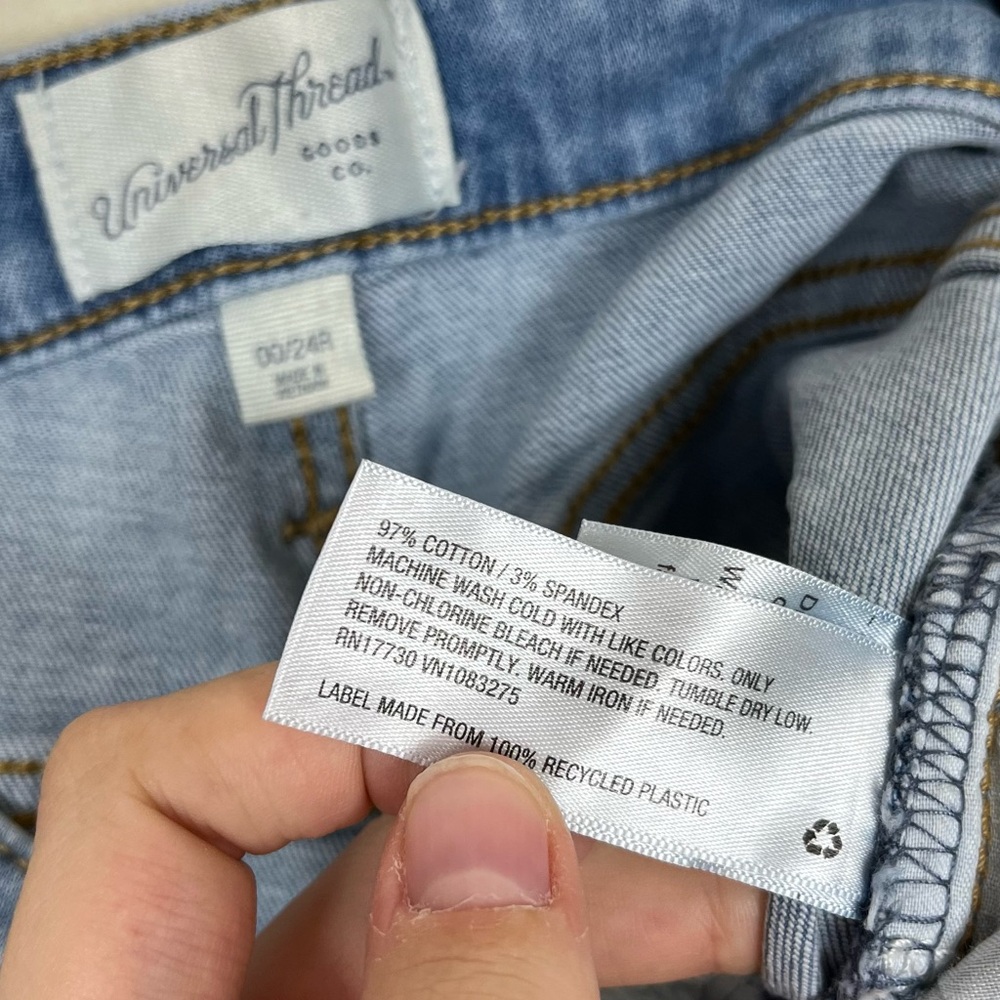 Universal Thread Distressed Denim Button Fly High… - image 5